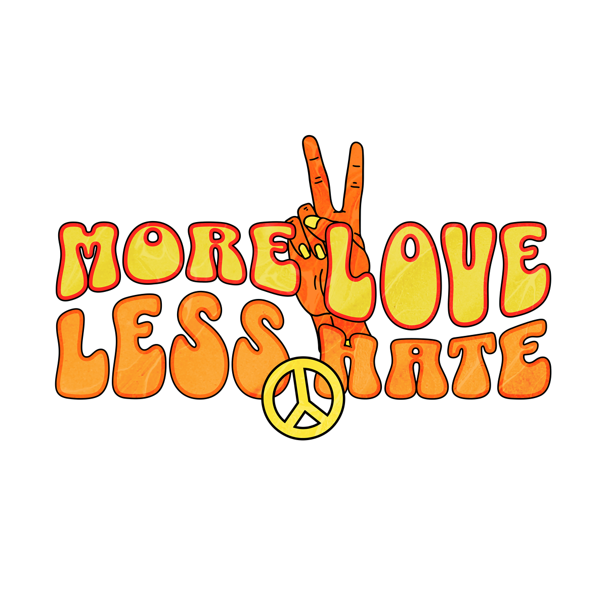 More Love Less Hate Unisex t-shirt