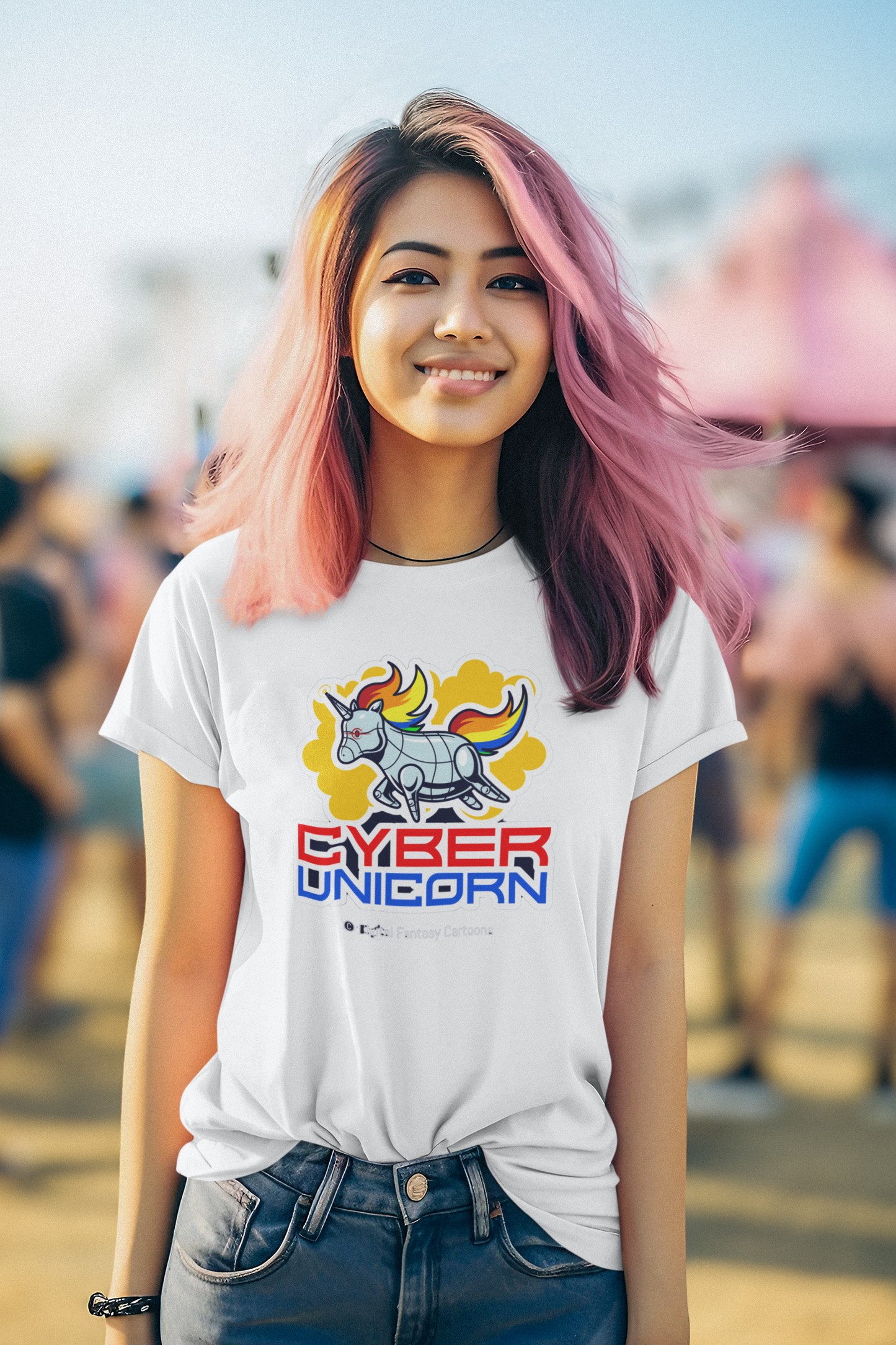 Cyber Unicorn Unisex Jersey Short Sleeve Tee