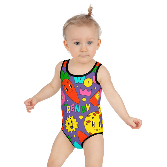 Cartoons All-Over Print Kids Swimsuit