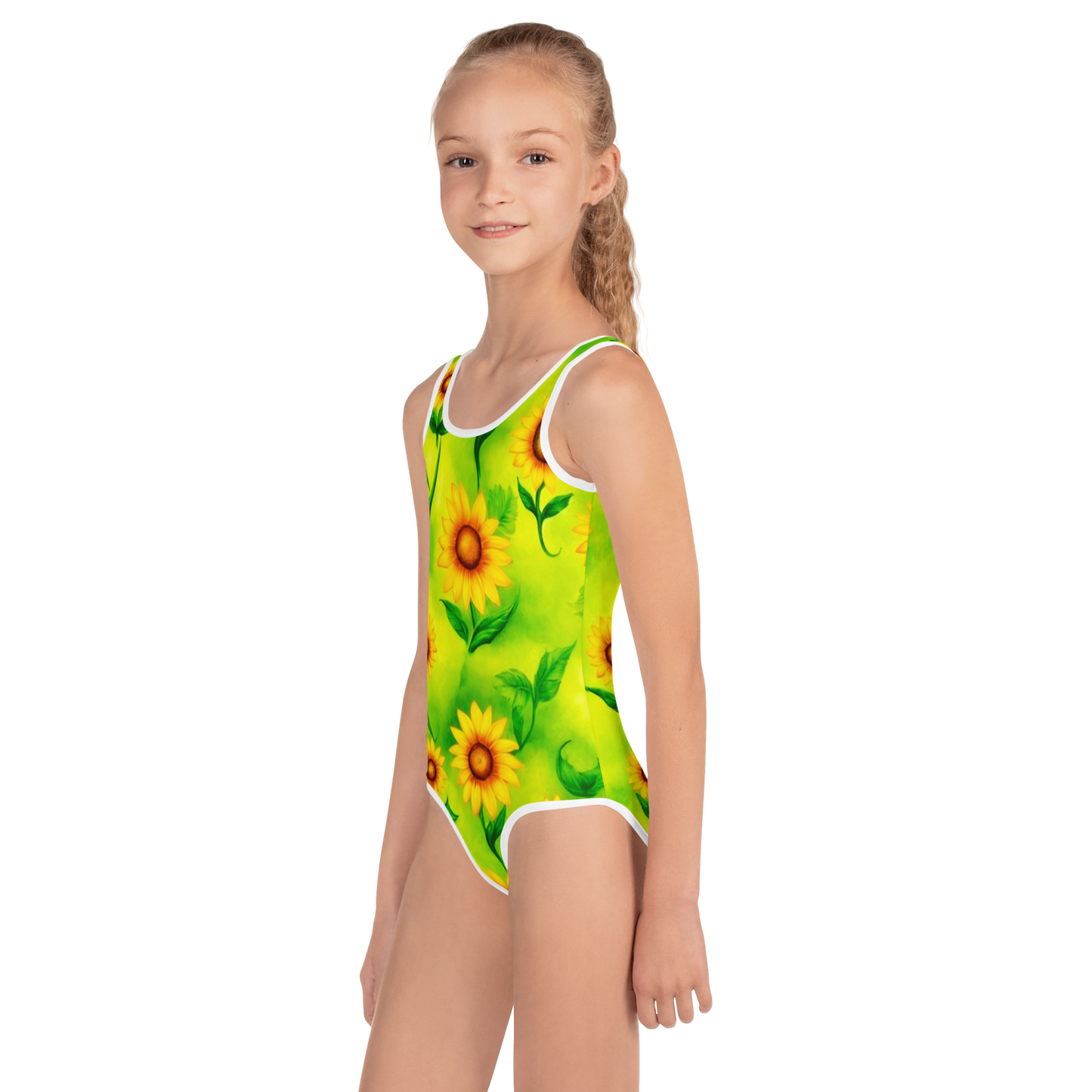 Sunflowers All-Over Print Kids Swimsuit