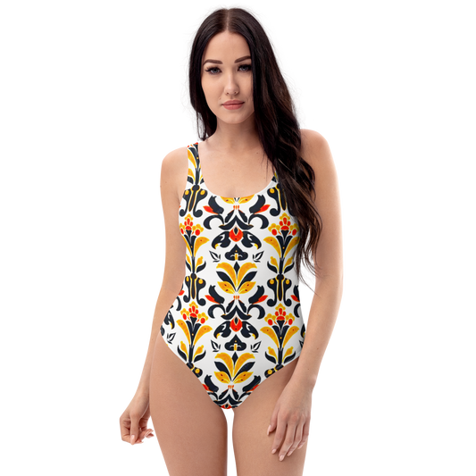 Floral arabesque One-Piece Swimsuit