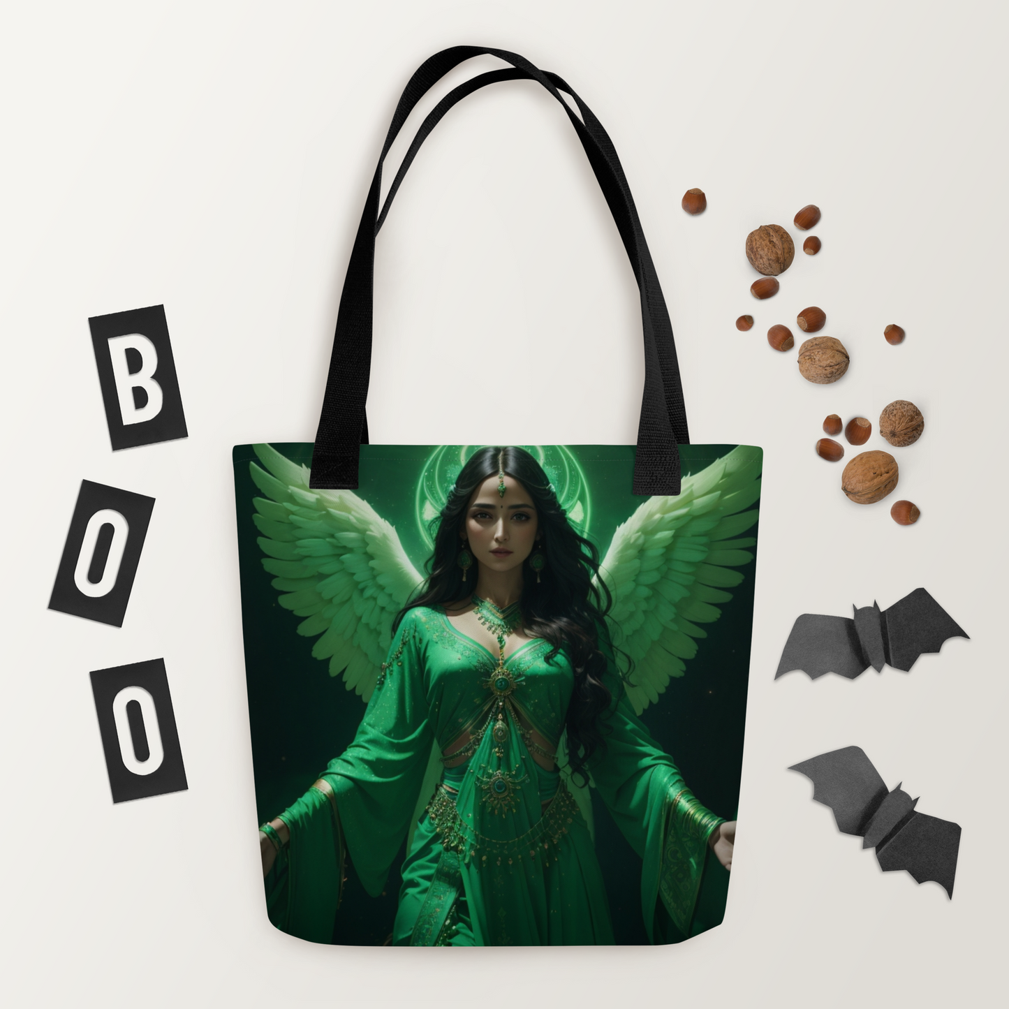 Lady in green Tote bag