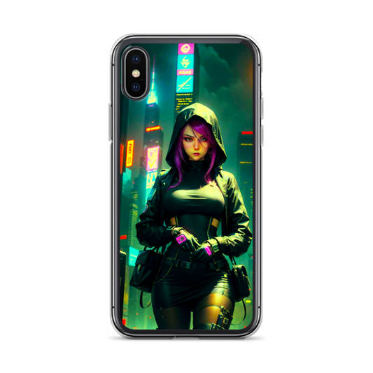 Cyber woman in city Clear Case for iPhone®