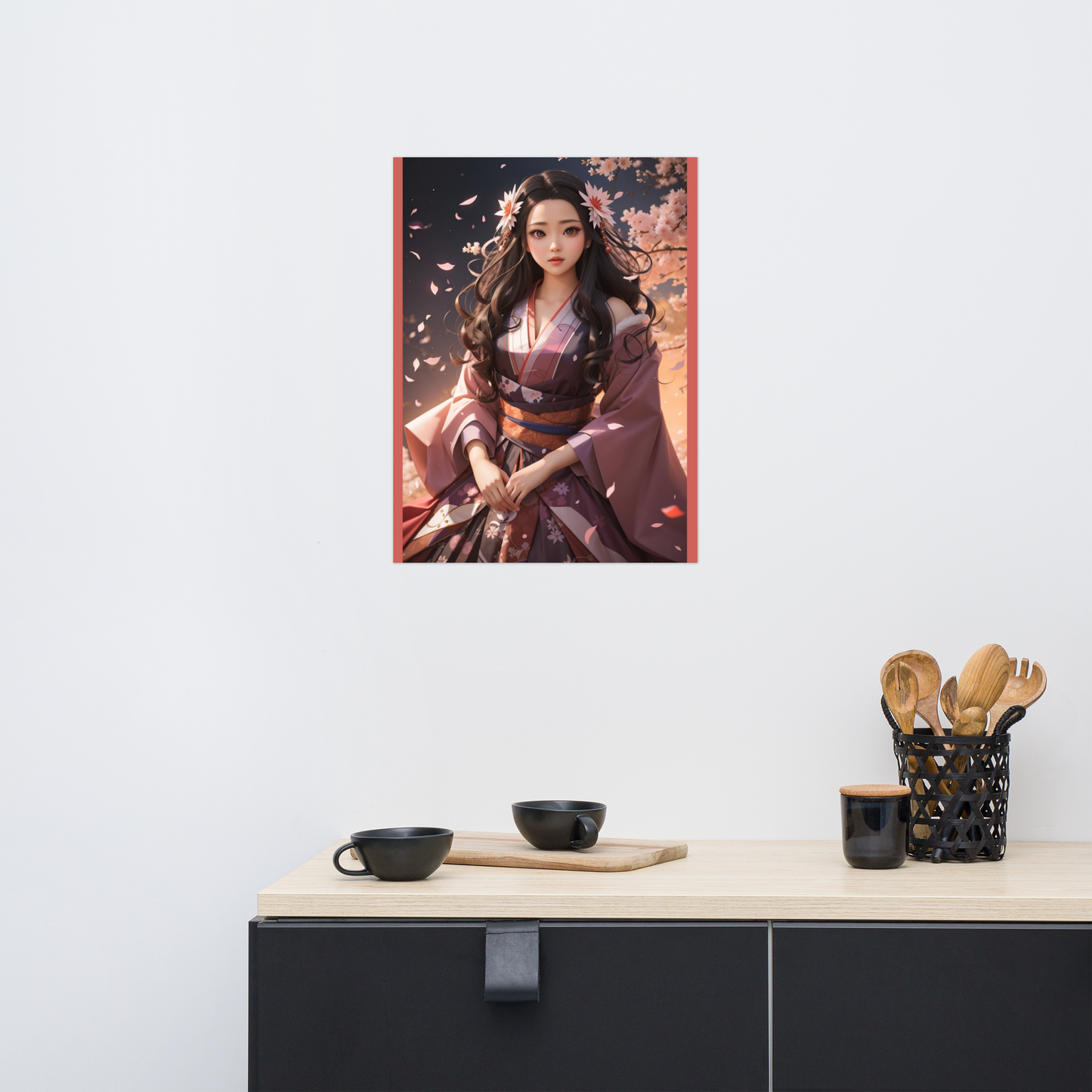 Beautiful Nezuko A.I. Artwork Poster