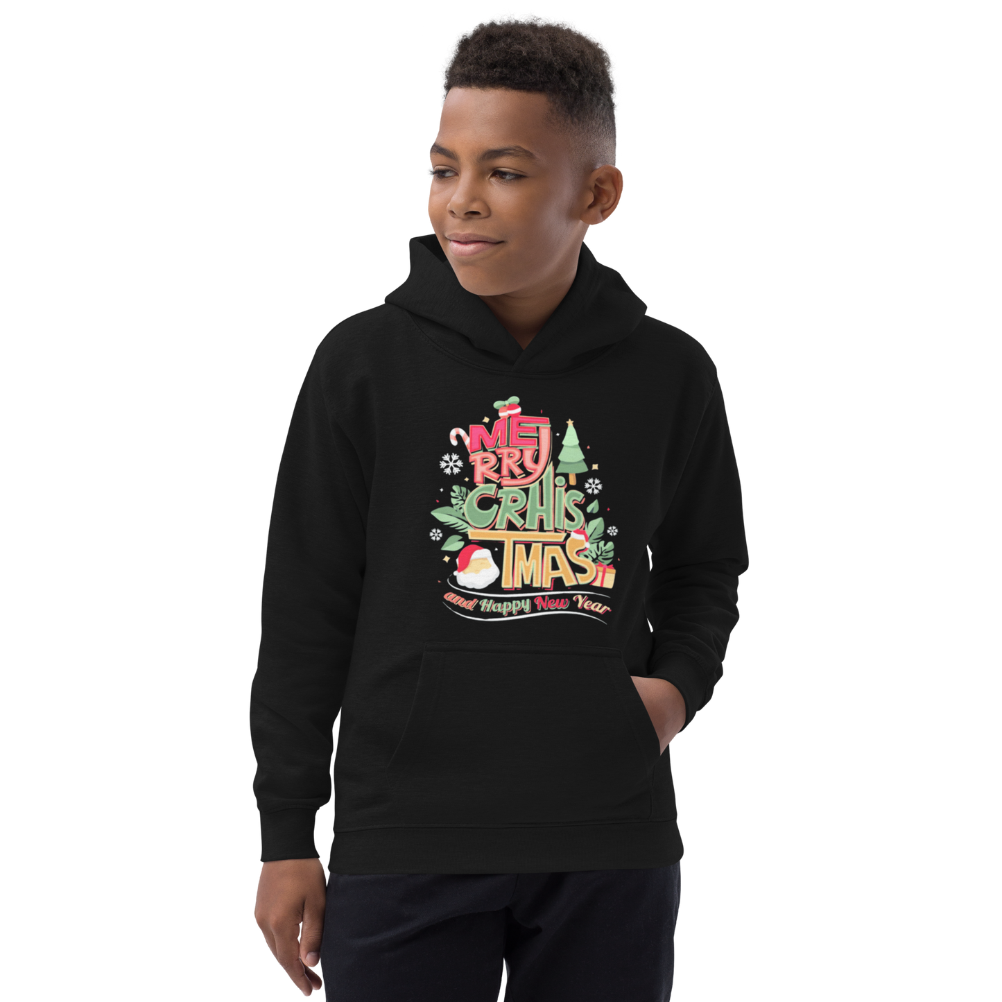 Merry Christmas & Happy New Year Kids Hoodie