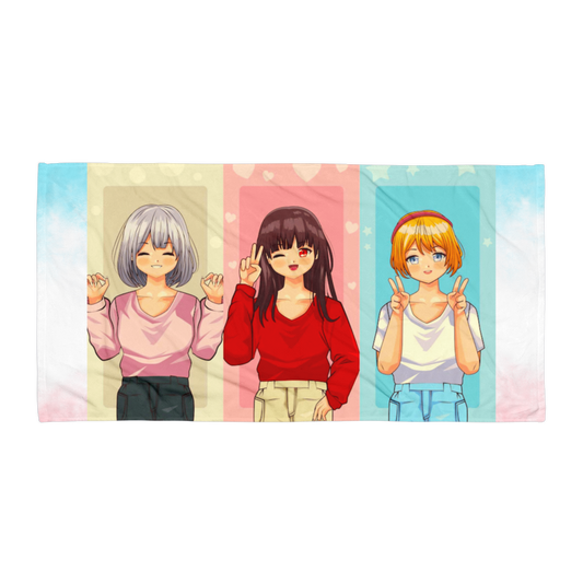 Three girls anime Towel