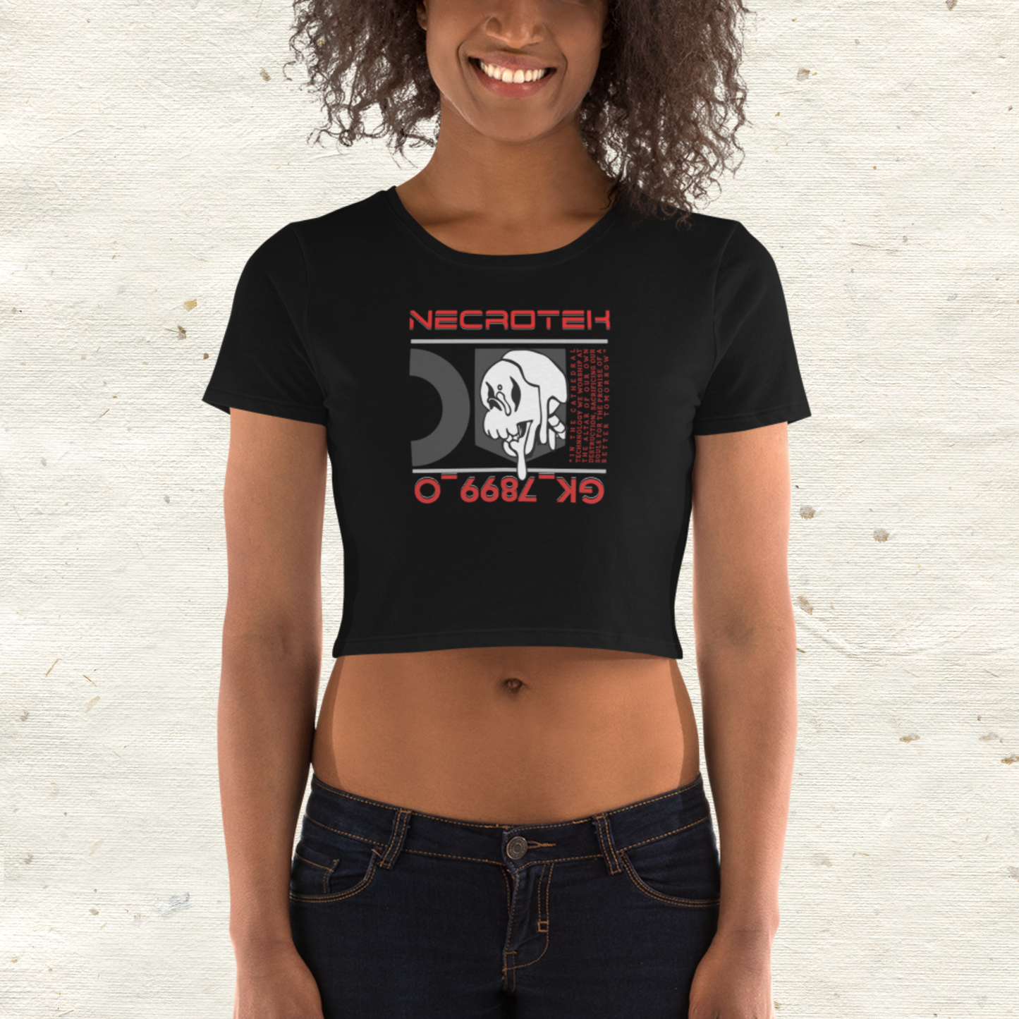 Skull Women’s Crop Tee