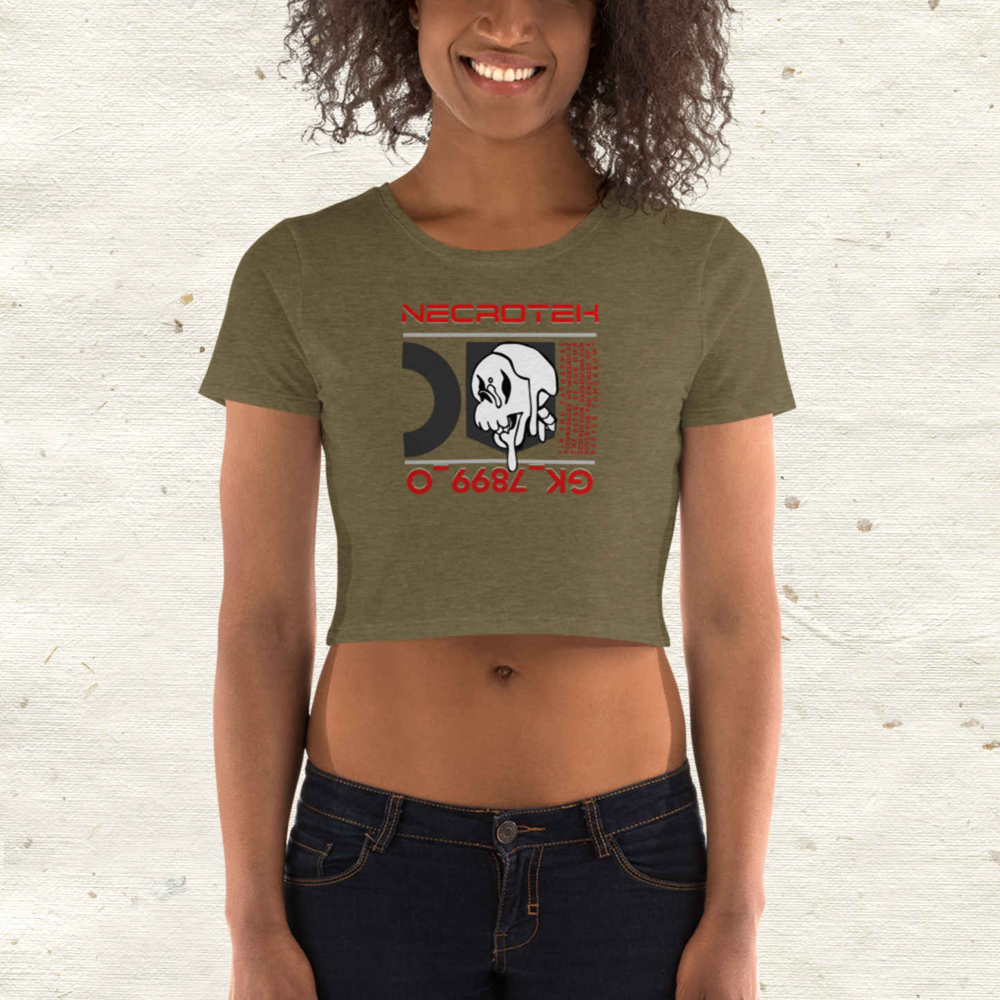 Skull Women’s Crop Tee