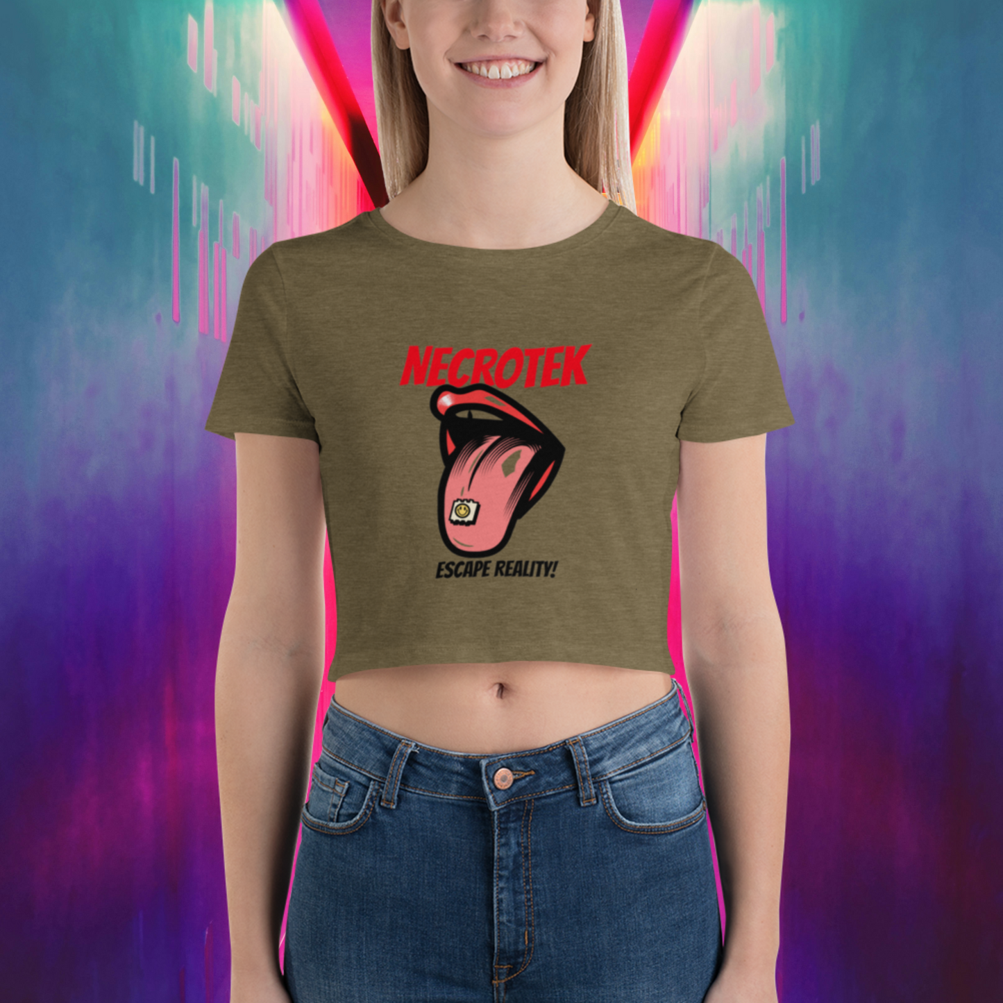 Tongue out Women’s Crop Tee