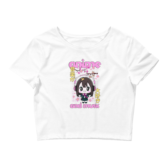 Kawaii Anime Girl-6 Women’s Crop Tee