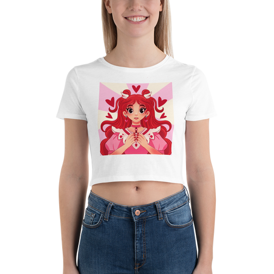 Kawaii Anime Girl-7 Women’s Crop Tee