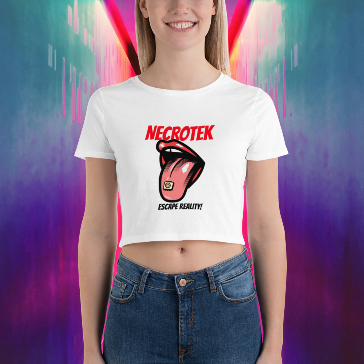 Tongue out Women’s Crop Tee