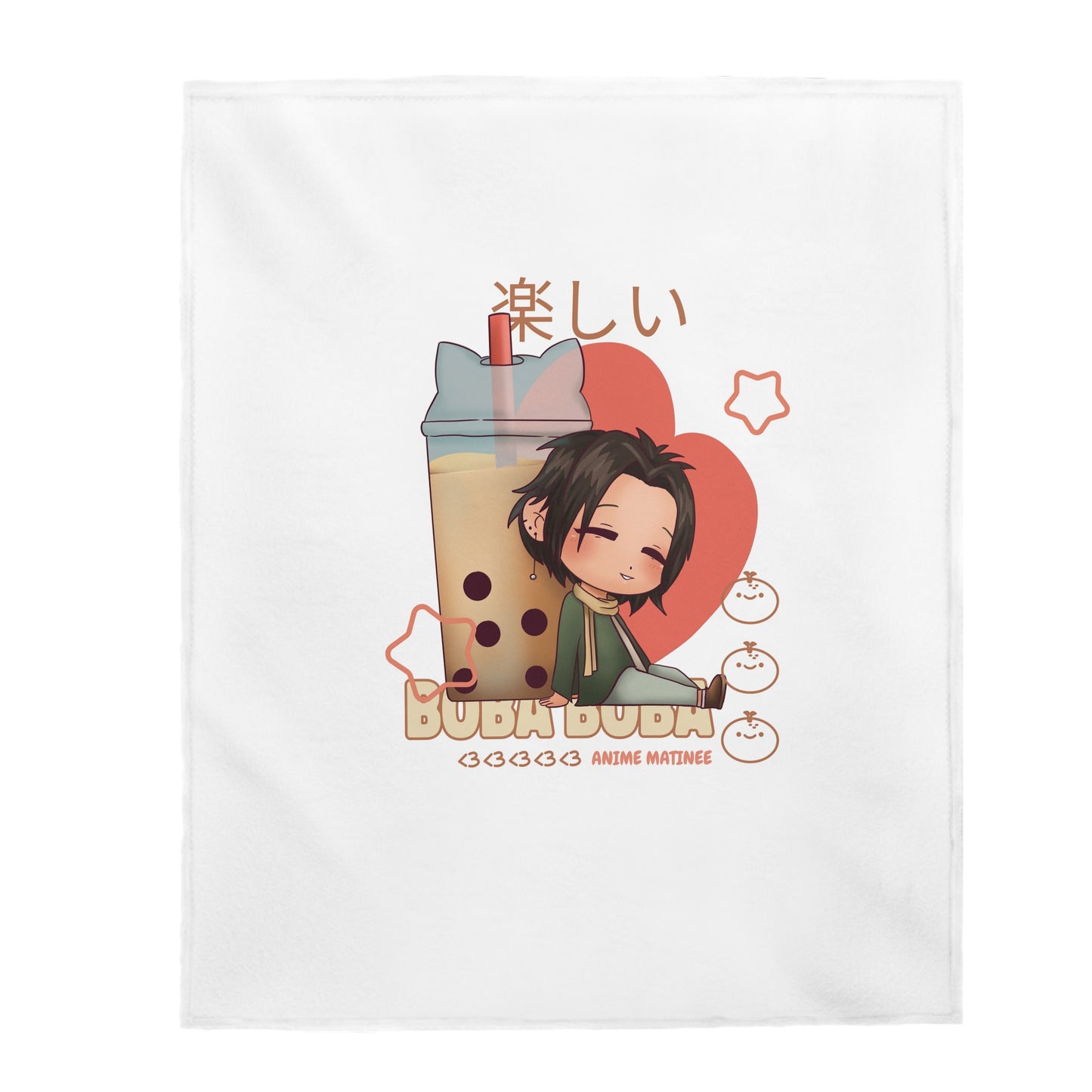 Boba Tea Velveteen Plush Blanket