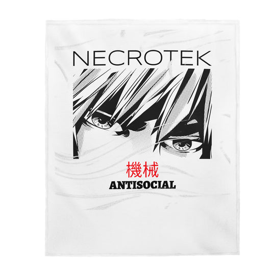 Necrotek Antisocial Velveteen Plush Blanket